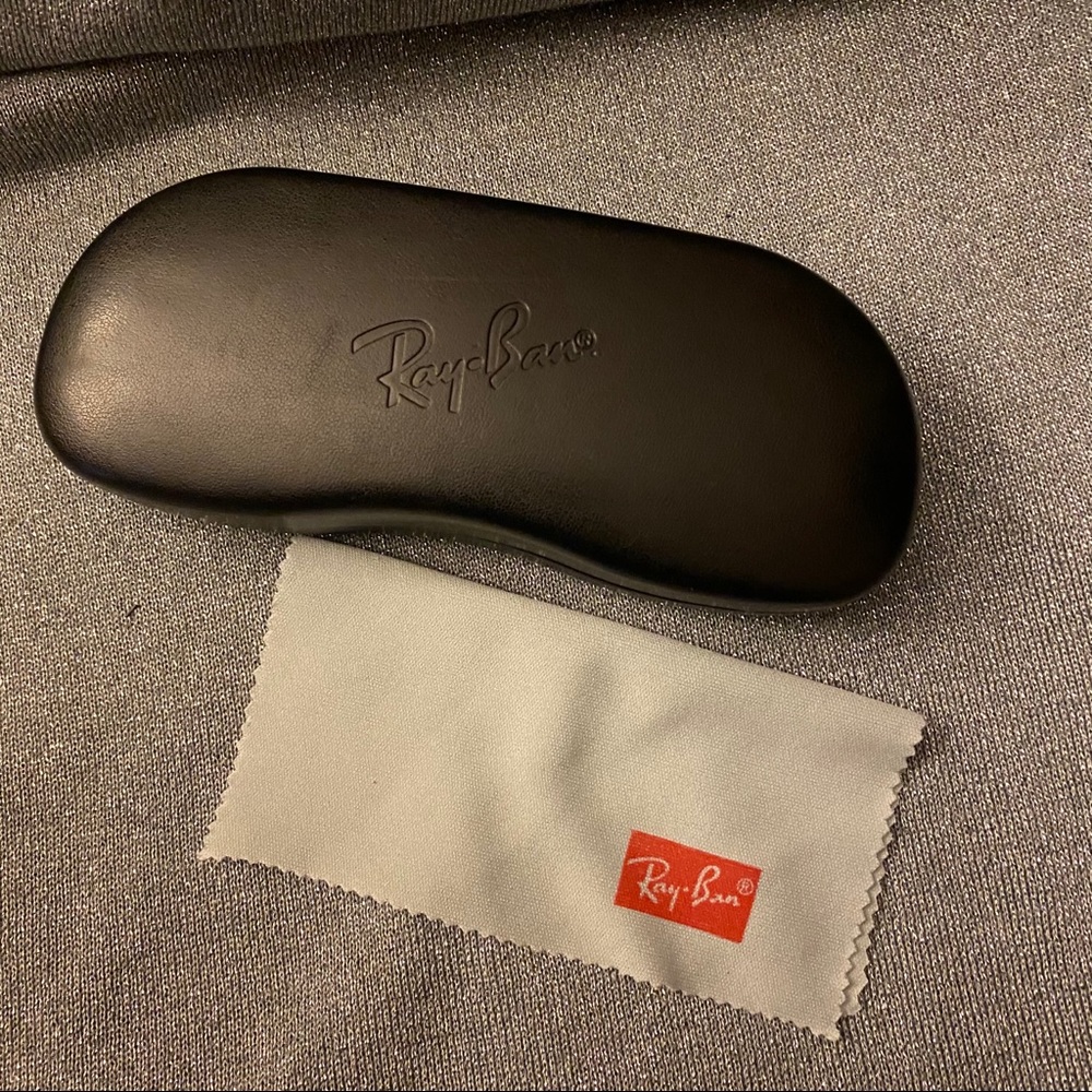 Ray ban glasses case black leather